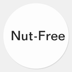 Nut free labels - perfekt für die Schule! Runder Aufkleber