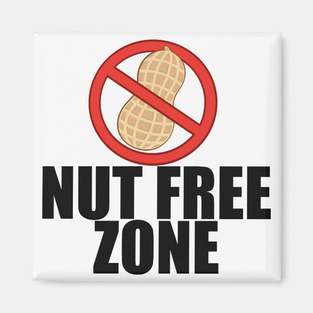 Nut Free Zone Magnet (Vorne)