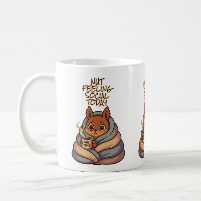 Nut Gefühl Social Today - Cosy Eichhörnchen Introv Kaffeetasse (Links)