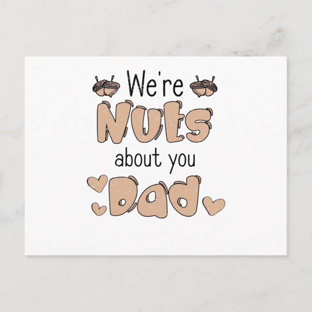 Nut Vathers Day Vater Vater Liebe Männer Day Nut V Postkarte (Vorderseite)