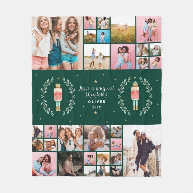 Nutcracker 29 Foto moderne minimale Weihnachtszeit Fleecedecke (Vorderseite)