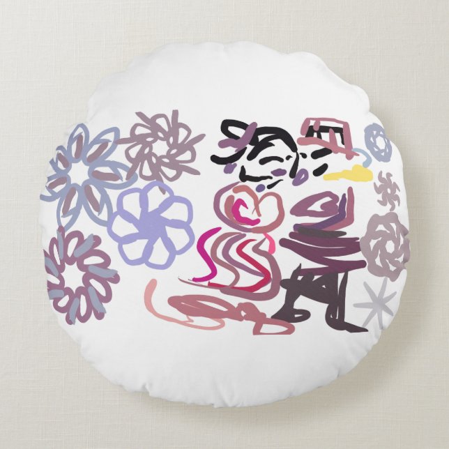 Nutcracker and Ballet winter  Rundes Kissen (Vorderseite)