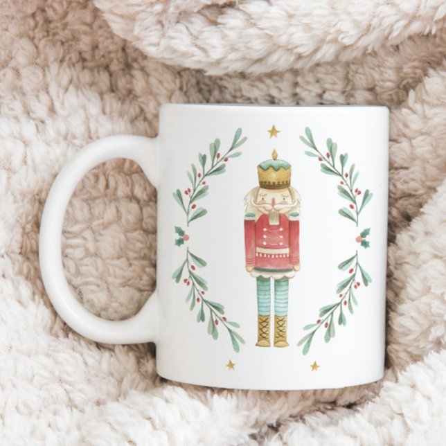 Nutcracker Aquarell niedliche Weihnachten Kaffeetasse (Von Creator hochgeladen)