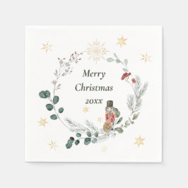 Nutcracker Aquarell niedliche Weihnachten Serviette