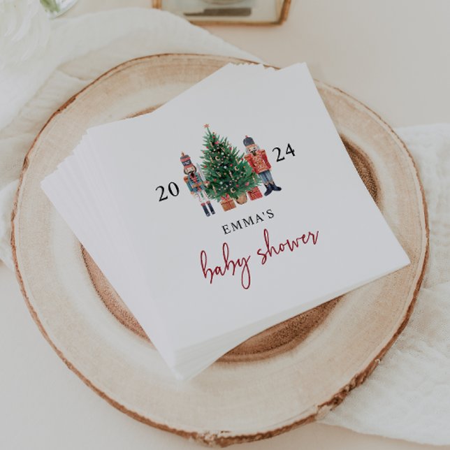 Nutcracker Baby Serviette (Nutcracker Baby Shower Napkins by Painted Paperie)