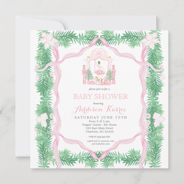 Nutcracker Baby Shower Invitation Einladung (Vorderseite)