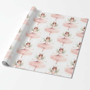 Nutcracker Ballerina Ballerina Pink Minze Geschenkpapier