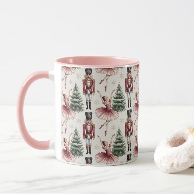 Nutcracker Ballerina ballet dancer christmas tree  Tasse (Mit Donut)