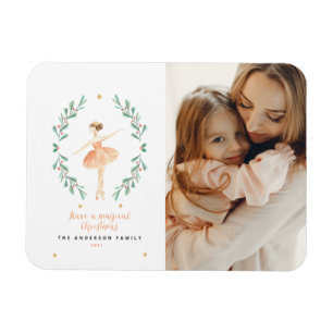 Nutcracker ballerina botanische 1 Foto Weihnachten Magnet