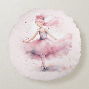 Nutcracker Ballerina Christmas Rundes Kissen