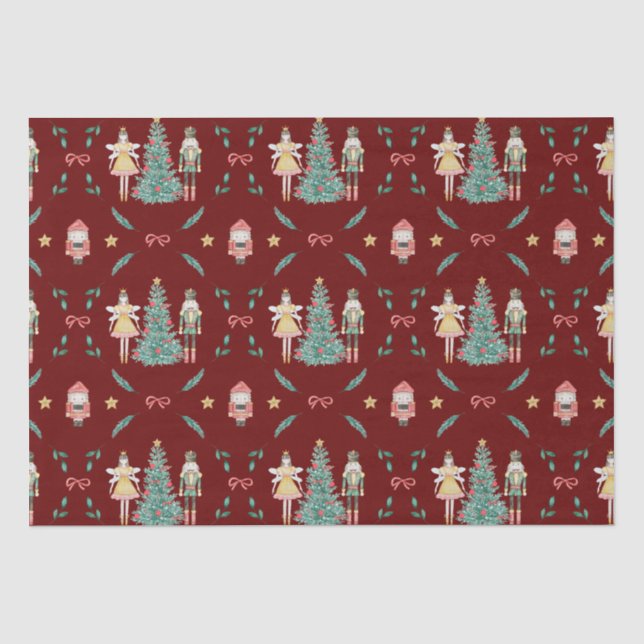 Nutcracker Ballerina Christmas Seidenpapier (Vorderseite)