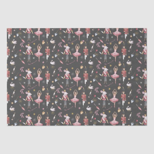 Nutcracker Ballerina Christmas Seidenpapier (Vorderseite)