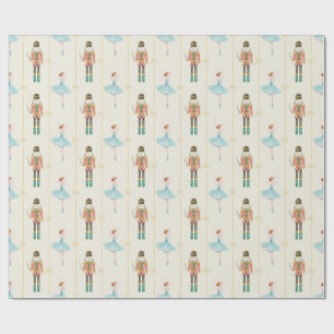 Nutcracker Ballerina Cream Vintage Weihnachten Geschenkpapier