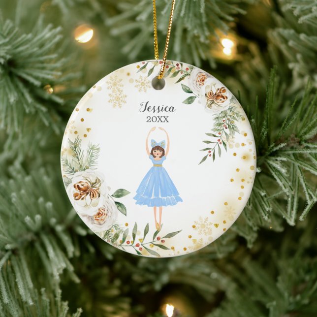 Nutcracker Ballerina Keramik Keramik Ornament (Baum)