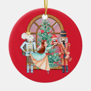 Nutcracker Ballerina Mouse King Red Personalisiert Keramik Ornament
