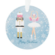 Nutcracker Ballerina Snowflakes Acrylschmuck