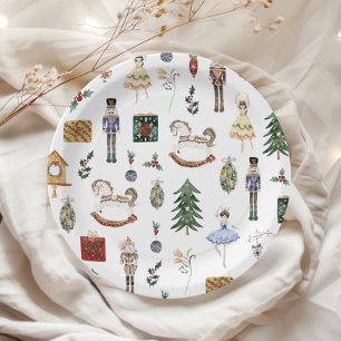 Nutcracker Ballerina Weihnachtsfeier Pappteller