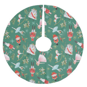 Nutcracker Ballerina Weihnachtsgeschenke Polyester Weihnachtsbaumdecke