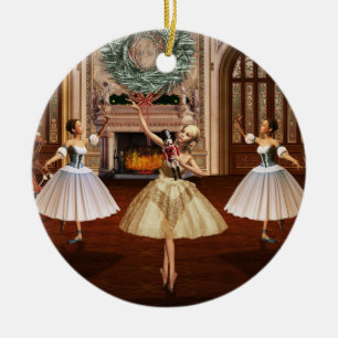 Nutcracker Ballerinas Doppelseitiges Ornament
