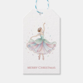 Nutcracker Ballet Ballerina in Green and Pink Tutu Geschenkanhänger