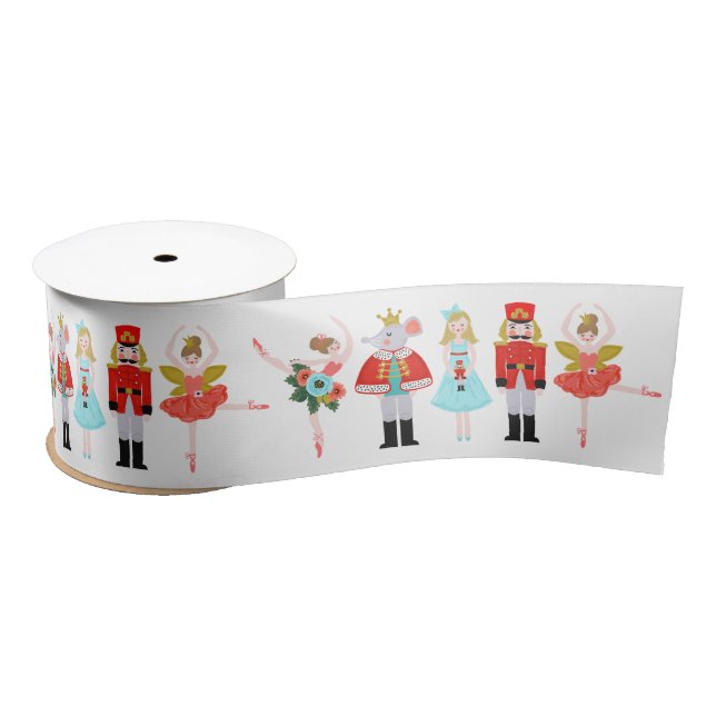 Nutcracker Ballet Charaktere Weihnachten Satinband (Spule)