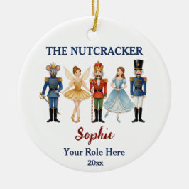 Nutcracker Ballet Custom Name & Role Keramik Ornament