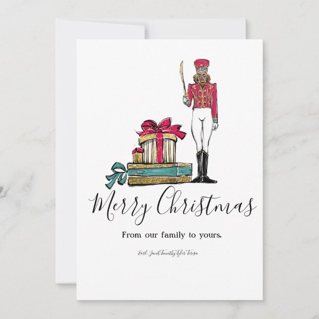 Nutcracker Ballet Dancer Holiday Card Einladung (Vorderseite)