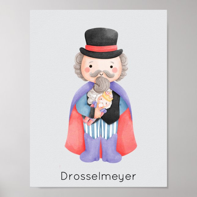 Nutcracker Ballet Drossel Meyer Pastell Weihnachte Poster (Vorne)