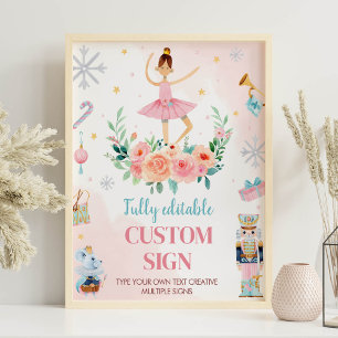 Nutcracker Ballet Geburtstagspartei Custom Sign Poster