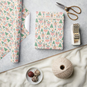 Nutcracker Ballet Holiday Pattern Geschenkpapier