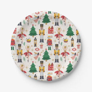 Nutcracker Ballet Holiday Pattern Pappteller