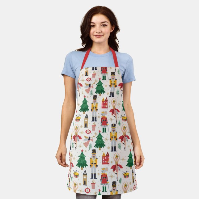 Nutcracker Ballet Holiday Pattern Schürze (Getragen)