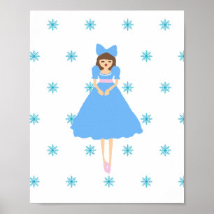 Nutcracker Ballet Illustration Clara Poster