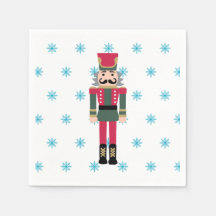 Nutcracker Ballet Illustration Snowflake Napkins