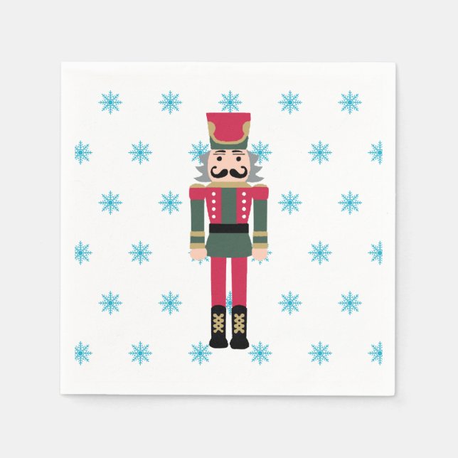 Nutcracker Ballet Illustration Snowflake Napkins Serviette (Vorderseite)