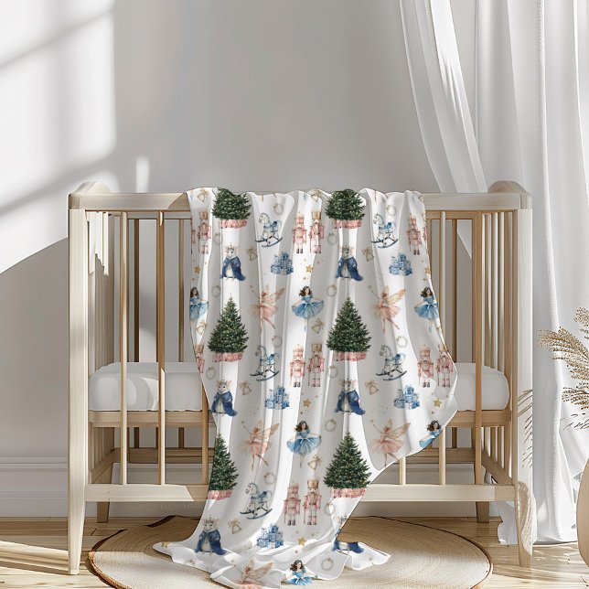 Nutcracker Ballet Nostalgische Weihnachten Fleecedecke (Nutcracker Ballet Christmas Blanker)