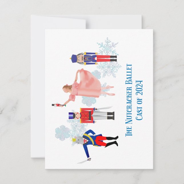 Nutcracker Ballet Notecards Mitteilungskarte (Vorderseite)