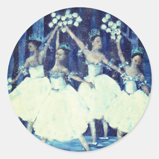 Nutcracker Ballet Runder Aufkleber (Vorderseite)