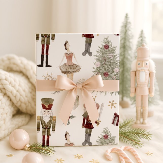 Nutcracker Ballet Weihnachten Geschenkpapier (Von Creator hochgeladen)
