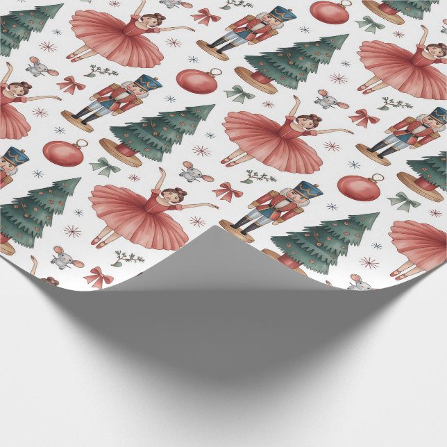 Nutcracker Ballet Weihnachten Geschenkpapier (Ecke)
