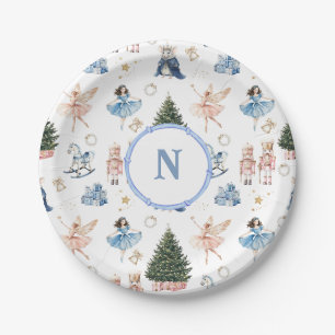 Nutcracker Ballet Weihnachten Mit Monogramm Pappteller