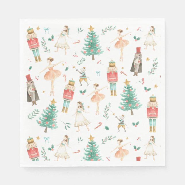 Nutcracker Ballet Weihnachtsbilder Serviette (Vorderseite)