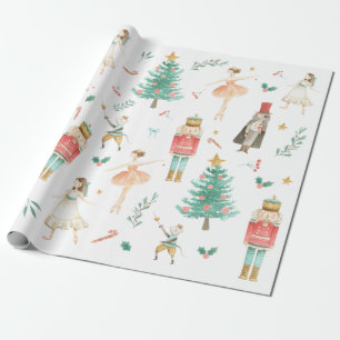 Nutcracker Ballet Weihnachtsbilder Wrapping Paper Geschenkpapier