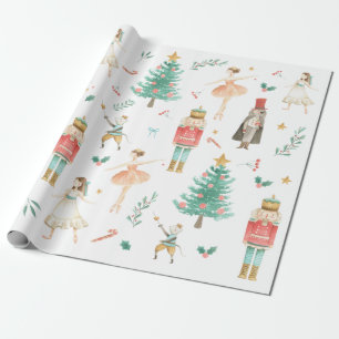 Nutcracker Ballet Weihnachtsbilder Wrapping Paper Geschenkpapier