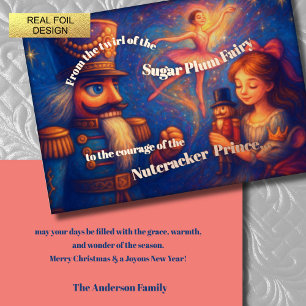 Nutcracker Ballet Weihnachtsthema Folien Feiertagskarte