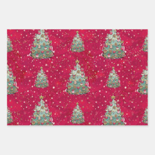 Nutcracker Ballet Weihnachtswackelpapier-Blätter Geschenkpapier Set