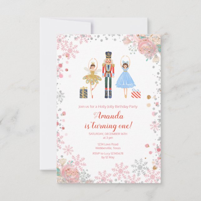 NUTCRACKER BIRTHDAY CELEBRAY 8. Geburtstag Einladung (Vorderseite)