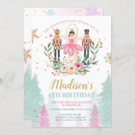 Nutcracker Birthday Girl Ballet Girl Suger Plum Einladung