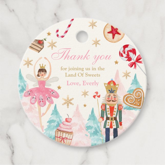 Nutcracker Birthday Land Sweet Birthday Party Geschenkanhänger (Vorderseite)