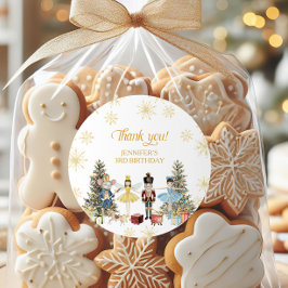 Nutcracker Birthday Party Danke Runder Aufkleber
